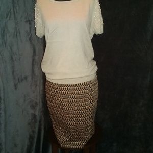 Separates:  Ann Taylor Loft Pearl Beaded Sleeve